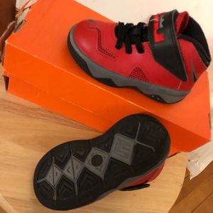 Red and Black Lebron’s Size 8c